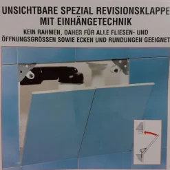 ALPRO Unsichtbare Spezial Revisionsklappe mit Einhängetechnik - B-Ware