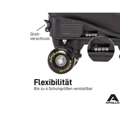 Apollo Rollschuhe »Disco Quads«, größenverstellbar, Größe 31 - 42, ab 6 Jahren (Luna Nova, 31-34) - B-Ware sehr gut
