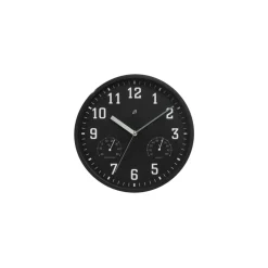 AURIOL® Wanduhr mit Thermo- und Hygrometer (Schwarz) - B-Ware sehr gut