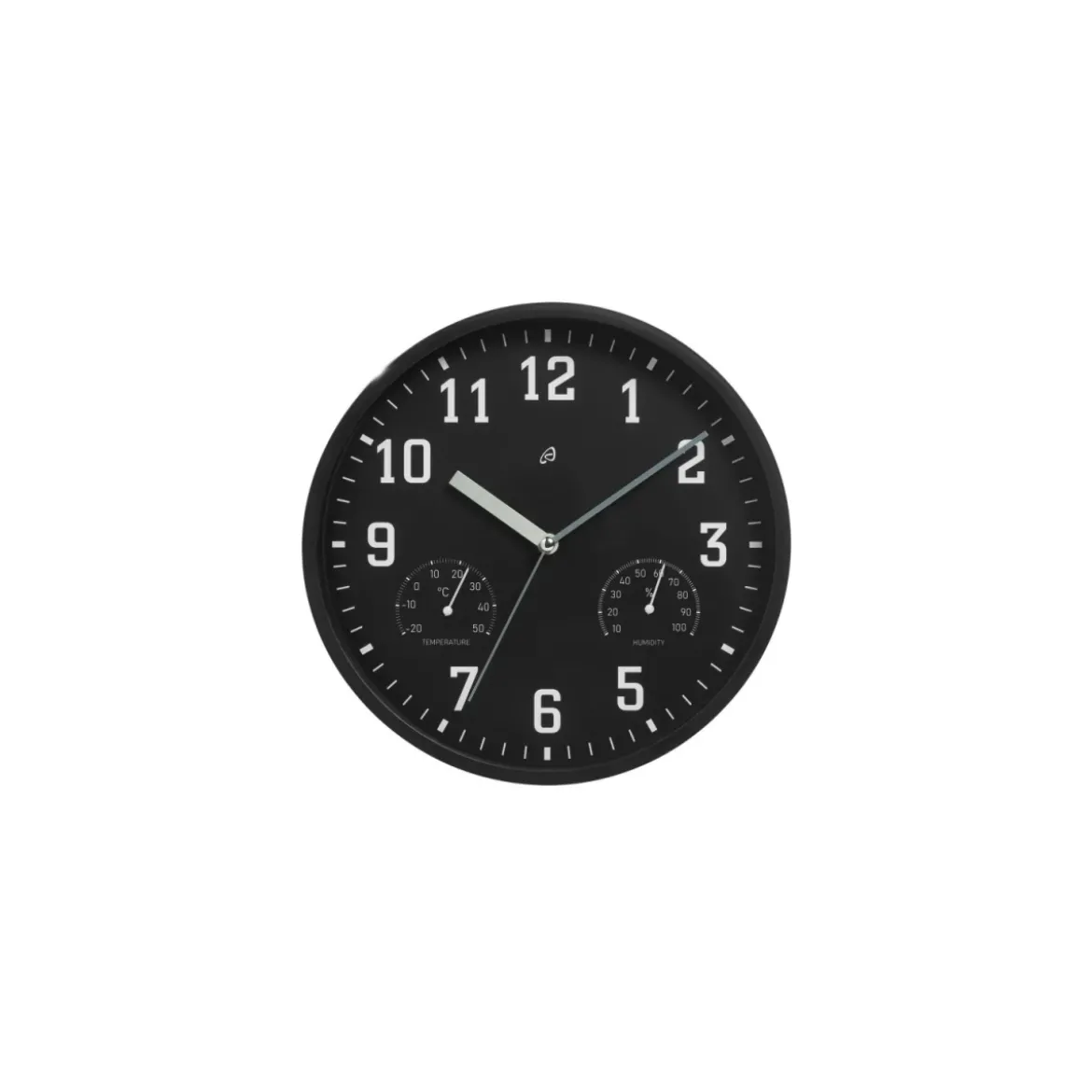AURIOL® Wanduhr mit Thermo- und Hygrometer (Schwarz) - B-Ware sehr gut