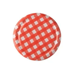 axentia Schraubdeckel, 3 Stück, 82 mm, Karomuster - B-Ware neuwertig