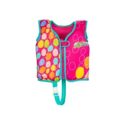 Bestway Kinder Schwimmweste mit Textilbezug »Swim Safe ABC™«, Stufe B, Größe M/L (19-30 kg), pink/türkis - B-Ware sehr gut