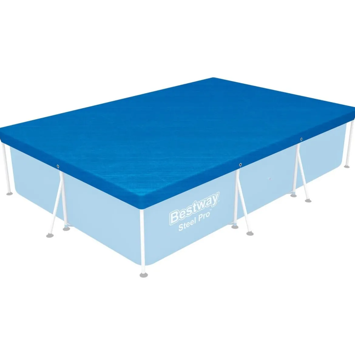 BESTWAY PE-Abdeckplane 304 x 205 cm, blau, eckig - B-Ware sehr gut