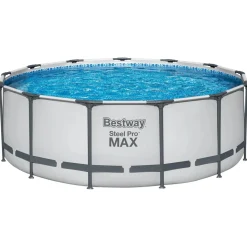 BESTWAY Steel ProMAX Stahlrahmenpool-Set mit Filterpumpe Ø 396 x 122 cm - B-Ware neuwertig
