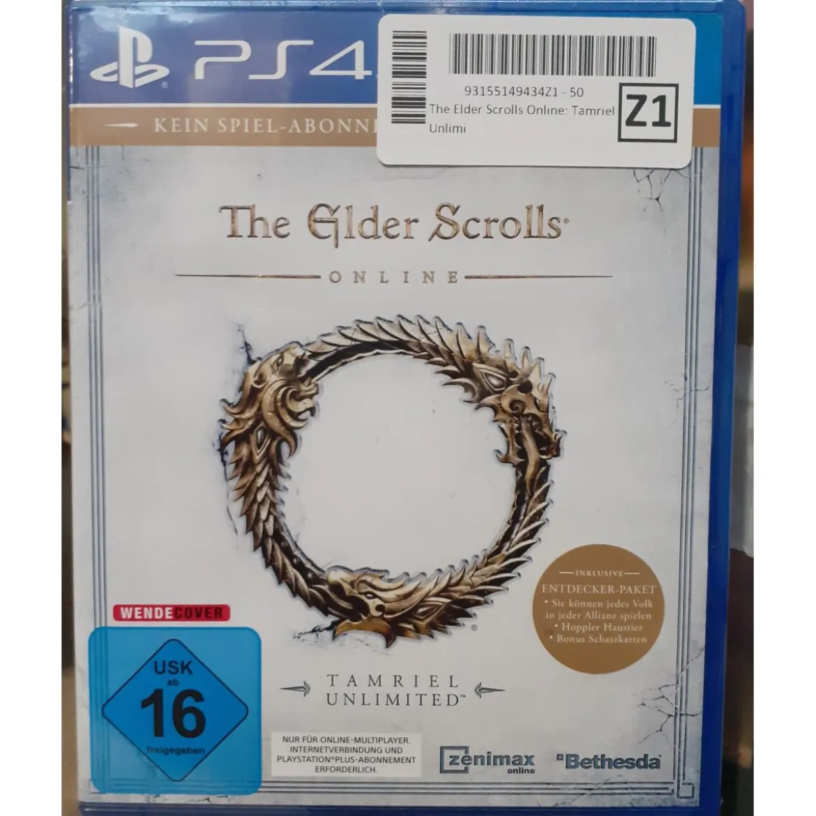 Bethesta The Elder Scrolls Online: Tamriel Unlimited (Day One Edition) (Online-Game) - Konsole PS4 - B-Ware neuwertig