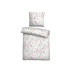 BIBERNA Bettwäsche »Linon«, atmungsaktiv und strapazierfähig (135 x 200 cm + 80 x 80 cm, Weiss) - B-Ware neuwertig