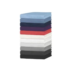 Biberna Spannbettlaken, aus Baumwoll-Feinjersey, bügelfrei, bis 220 cm Länge - B-Ware