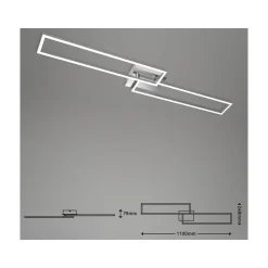 Briloner CCT LED Design Deckenleuchte, Lichttemperatur + Helligkeit regulierbar - B-Ware