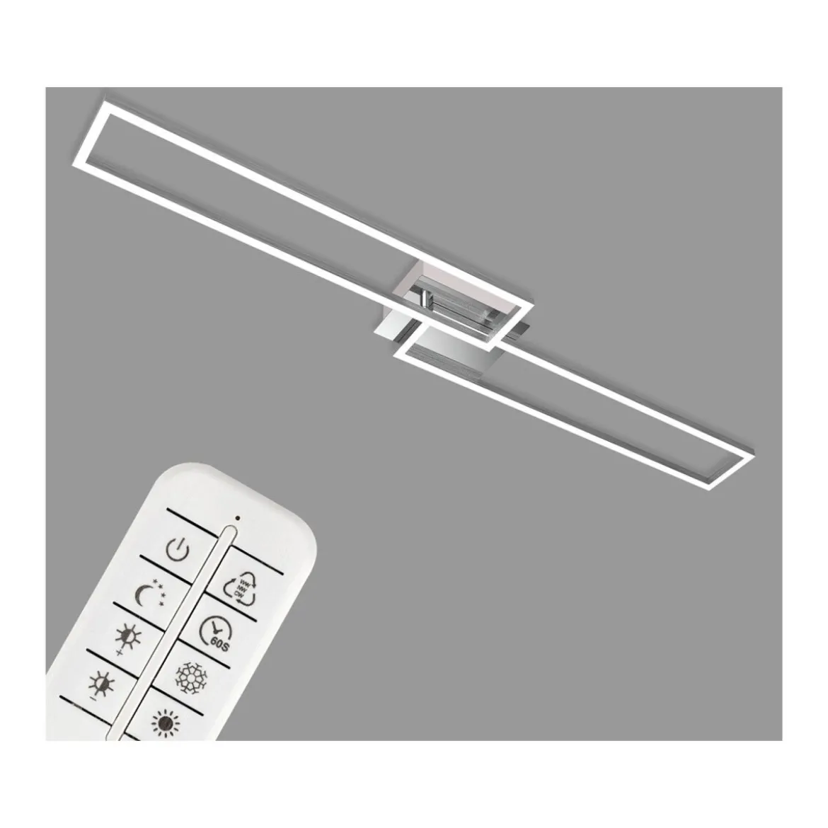 Briloner CCT LED Design Deckenleuchte, Lichttemperatur + Helligkeit regulierbar - B-Ware