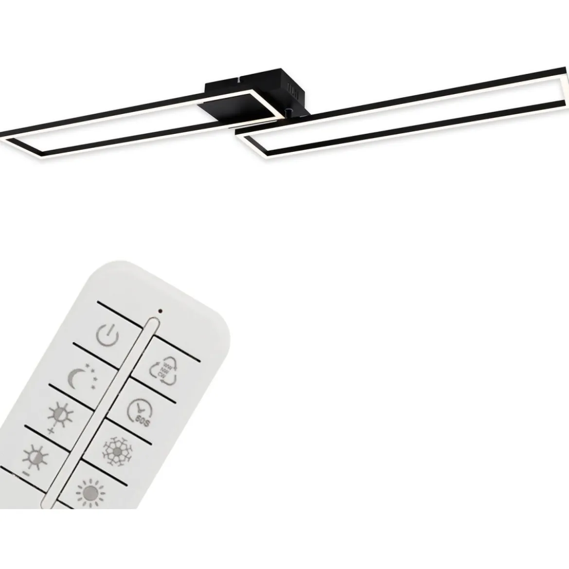 Briloner CCT LED Design Deckenleuchte, Lichttemperatur + Helligkeit regulierbar - B-Ware