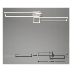 Briloner CCT LED Design Deckenleuchte, Lichttemperatur + Helligkeit regulierbar - B-Ware