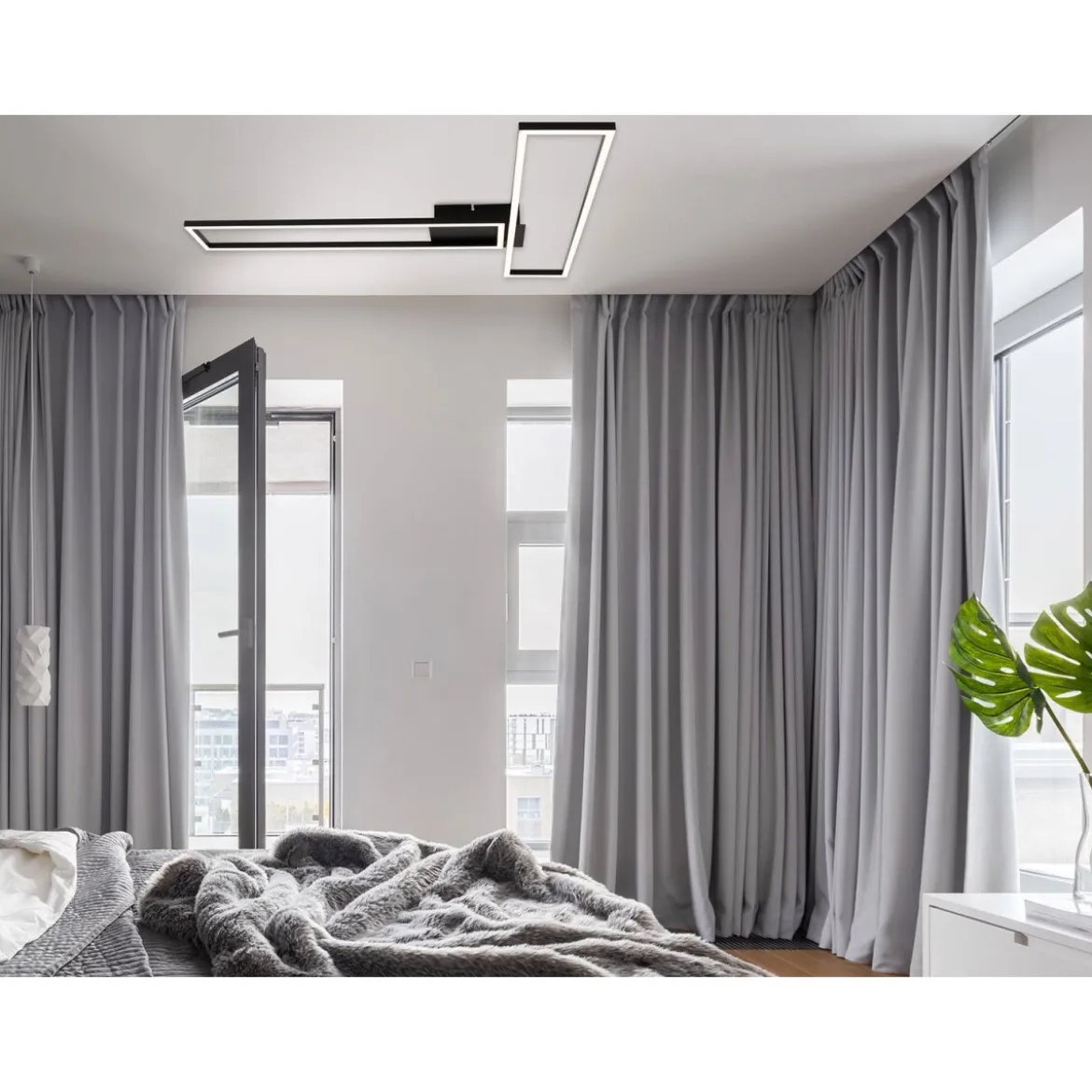Briloner CCT LED Design Deckenleuchte, Lichttemperatur + Helligkeit regulierbar - B-Ware