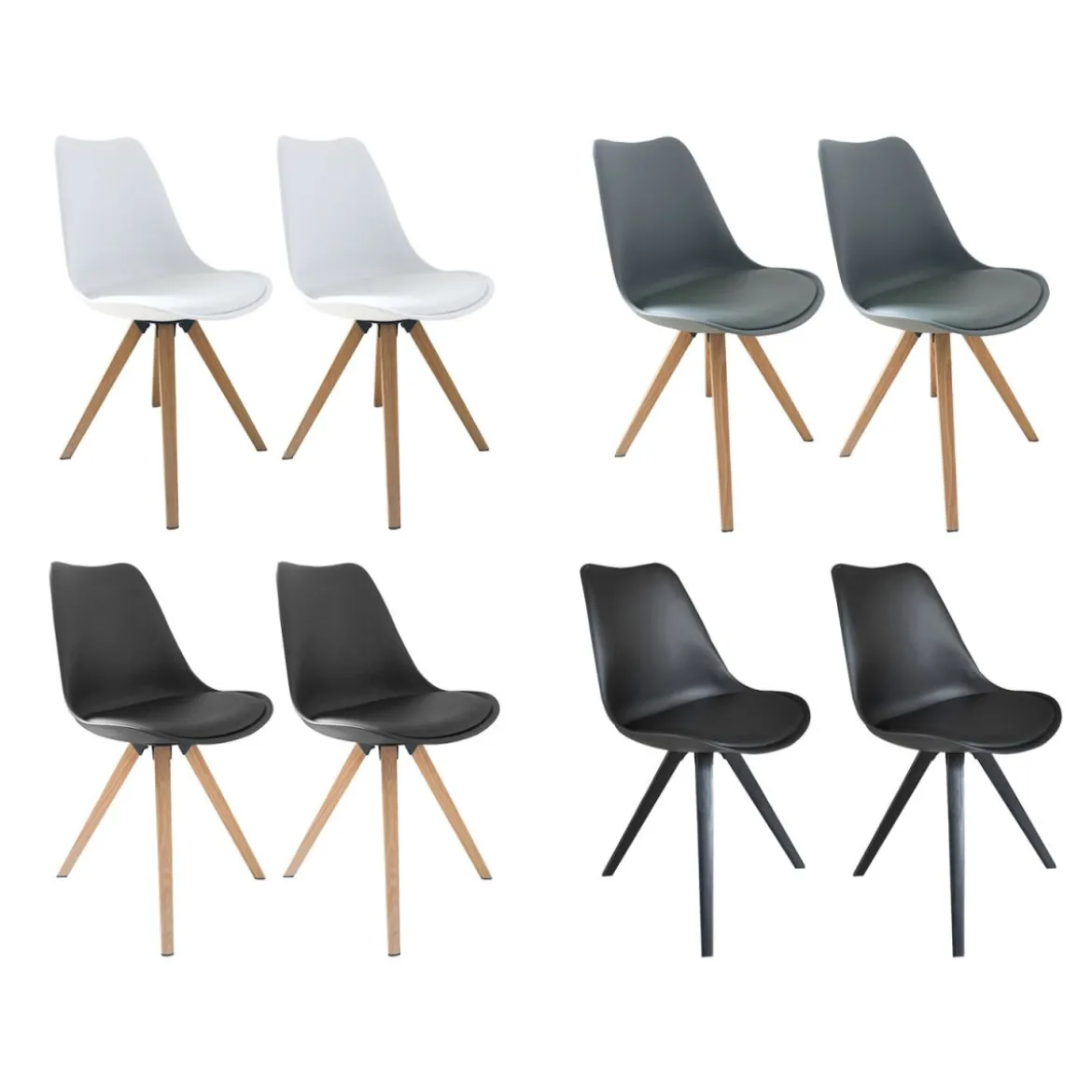 byLIVING Stuhl »Kira« 2er Set, in modernem, skandinavischem Stil - B-Ware