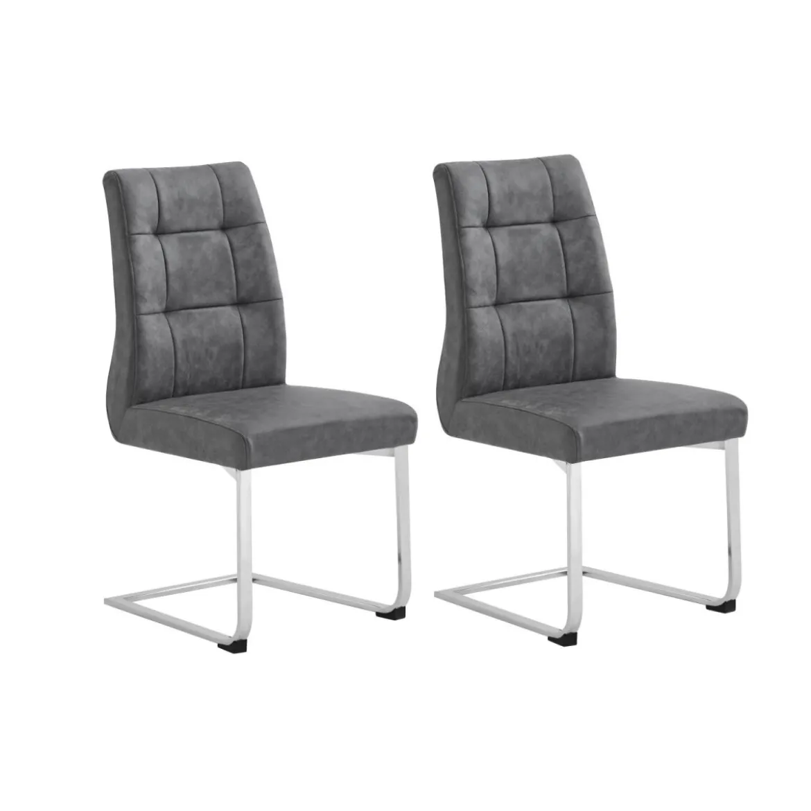 BYLIVING Stuhl »Marlen«, 2 Stück, mit ergonomisch gepolsterter Rückenlehne (Vintage Stoff anthrazit) - B-Ware sehr gut