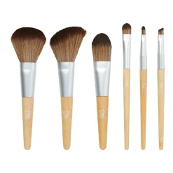 CIEN Beauty Kosmetikpinsel-Set, mit Griffe aus Bambus (6er Mini-Kosmetikpinsel) - B-Ware sehr gut