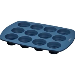 COOX Silikon-Muffinform, für 12 Muffins (Graublau) - B-Ware neuwertig