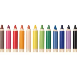 CRELANDO® 3-in-1-Buntstifte, 12 Stück (klassische Farben) - B-Ware neuwertig
