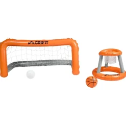 CRIVIT Aufblasbares Pool-Volleyballnetz / Aufblasbares Pool-Tor-und-Korb-Set - B-Ware