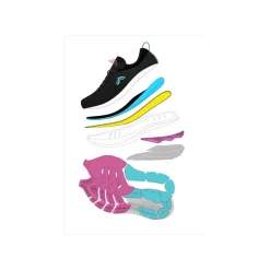 CRIVIT Damen-Laufschuhe, mit dämpfender EVA-Zwischensohle (Schwarz, 37) - B-Ware sehr gut