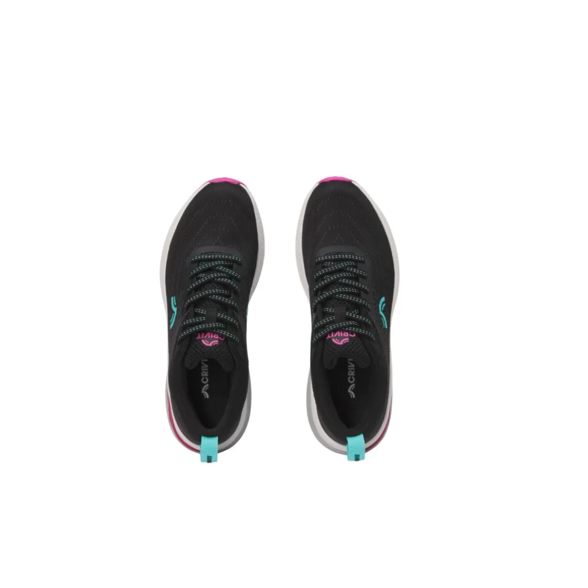 CRIVIT Damen-Laufschuhe, mit dämpfender EVA-Zwischensohle (Schwarz, 37) - B-Ware sehr gut