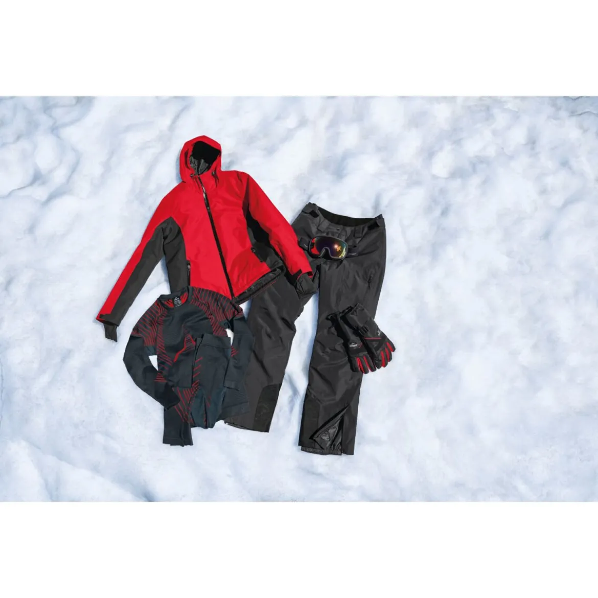 CRIVIT Damen Skijacke, wind- und wasserdicht (rot, XS(32/34)) - B-Ware neuwertig