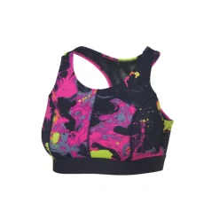 CRIVIT Damen Sport Bustier, mit Mesh-Einsätzen (Gemustert, S(36/38)) - B-Ware neuwertig