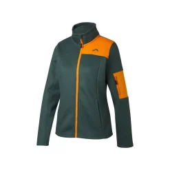 CRIVIT Damen-Strick-Fleecejacke, mit seitlichen Eingrifftaschen, M, dunkelgrün - B-Ware sehr gut