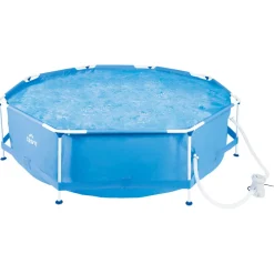CRIVIT Metal-Frame-Pool, Ø 300 x H 76 cm, inkl. Filterpumpe - B-Ware