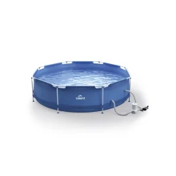 CRIVIT Metal-Frame-Pool, Ø 300 x H 76 cm, inkl. Fliterpumpe - B-Ware neuwertig
