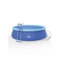 CRIVIT Quick-up-Pool-Set, Ø 457 x 122 cm, inkl. Filterpumpe - B-Ware neuwertig
