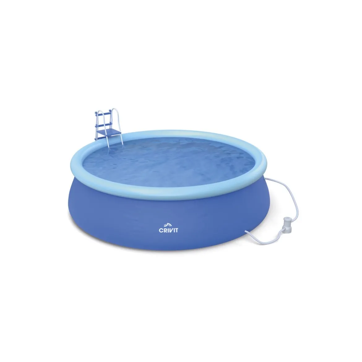 CRIVIT Quick-up-Pool-Set, Ø 457 x 122 cm, inkl. Filterpumpe - B-Ware neuwertig