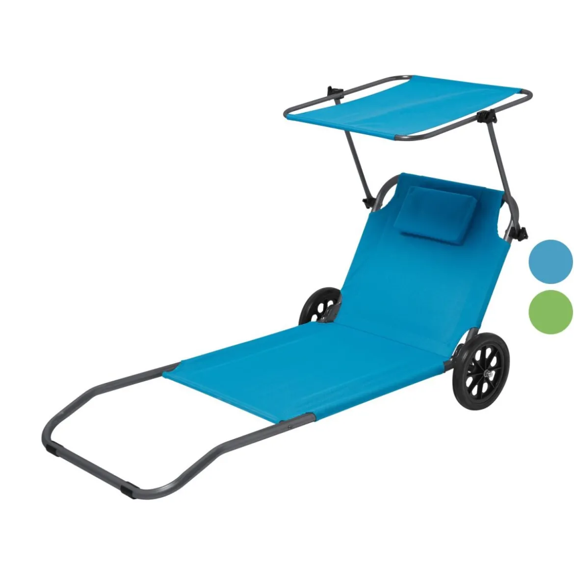 CRIVIT Strand- und Transportliege, mit Sonnendach - B-Ware