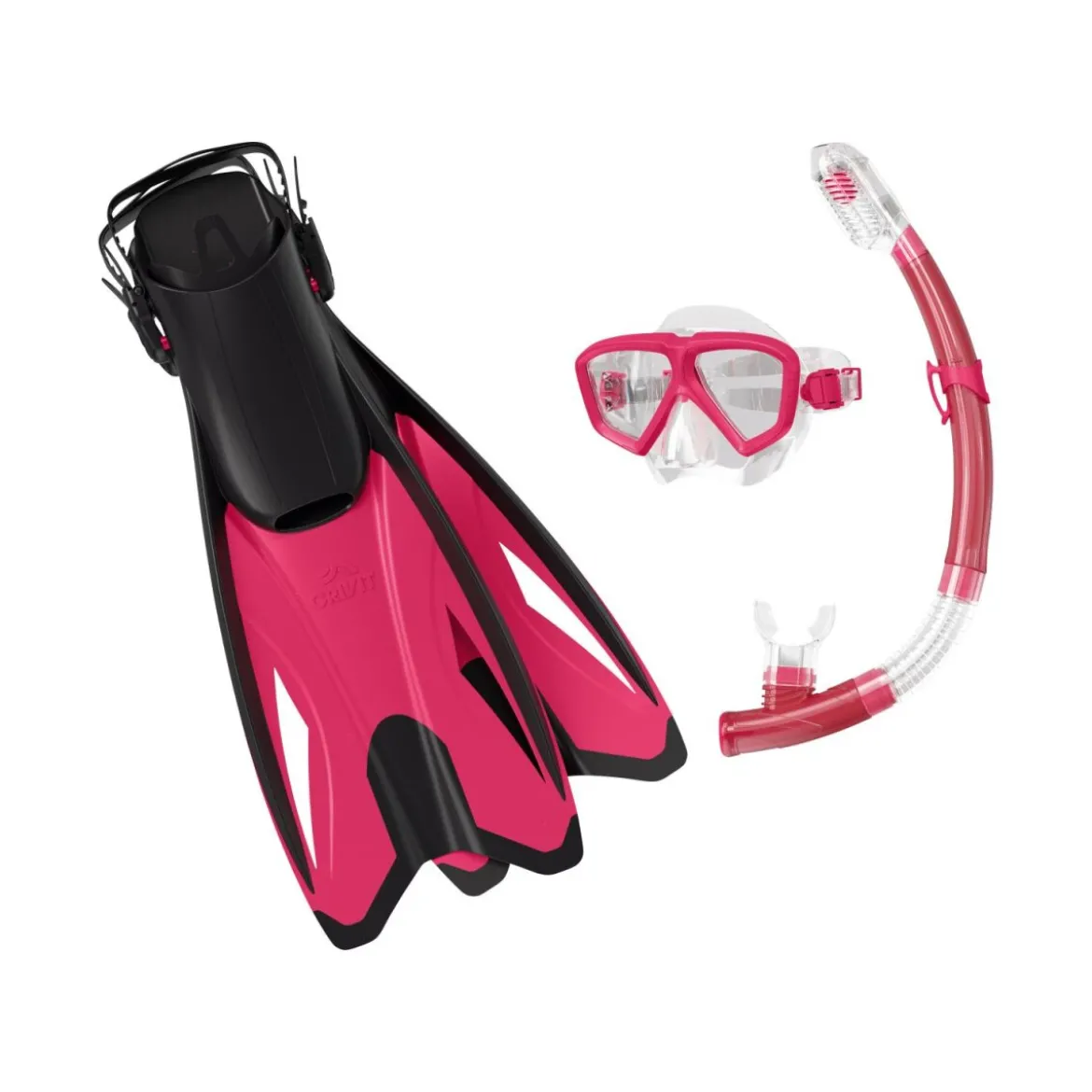 CRIVIT Tauch und Schnorchel Set, L/XL, rosa/schwarz - B-Ware sehr gut