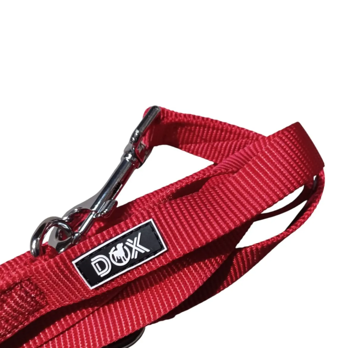 DDOXX Hundeleine Nylon, 3fach verstellbar, 2m Lauf-Leine, M, rot - B-Ware sehr gut