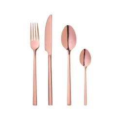 ERNESTO® Edelstahl-Besteck-Set, 16-teilig (Roségold) - B-Ware sehr gut