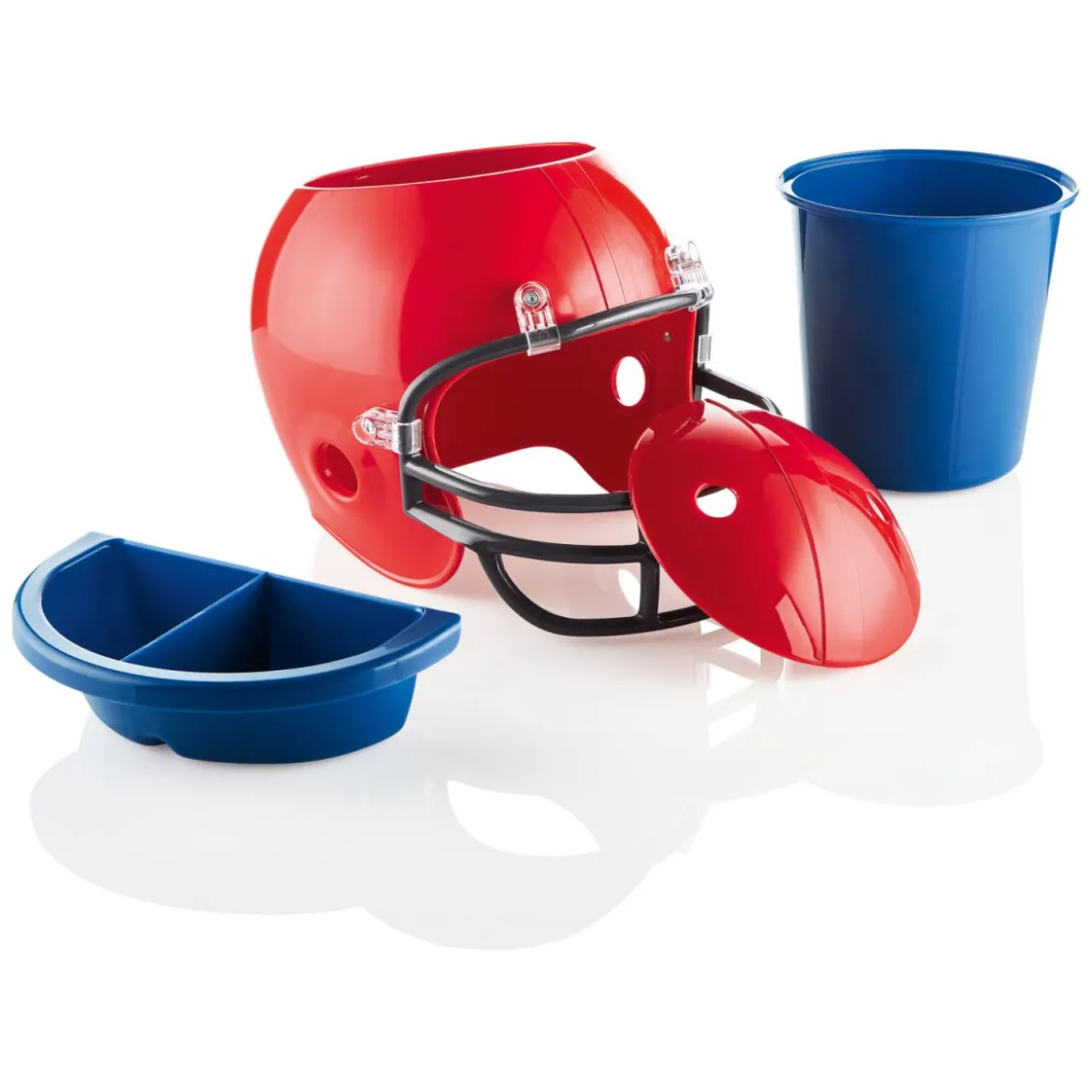 ERNESTO® Snackhelm, Football-Helm-Optik, herausnehmbare Behälter (rot) - B-Ware sehr gut