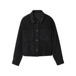 esmara® Cord-Overshirt, für Damen, S, schwarz - B-Ware neuwertig