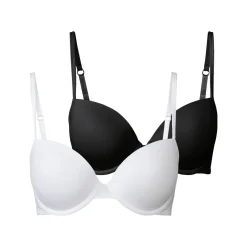 esmara® Damen Bügel-BHs, 2 Stück, gepaddete Cups - B-Ware
