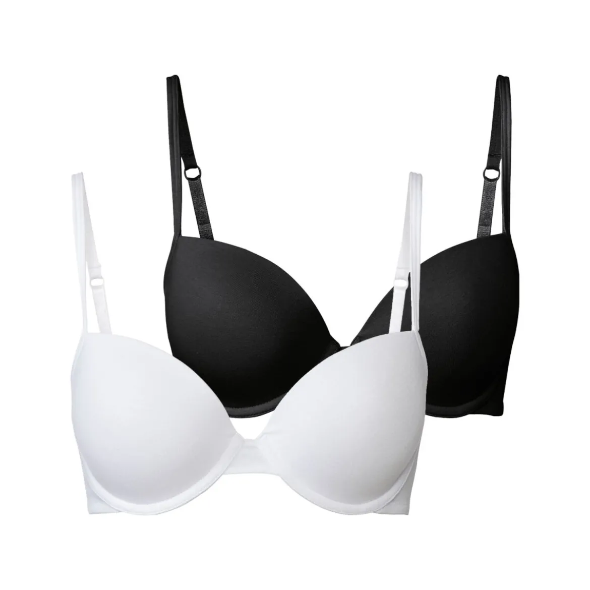esmara® Damen Bügel-BHs, 2 Stück, gepaddete Cups - B-Ware