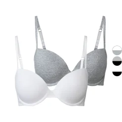 esmara® Damen Bügel-BHs, 2 Stück, gepaddete Cups - B-Ware