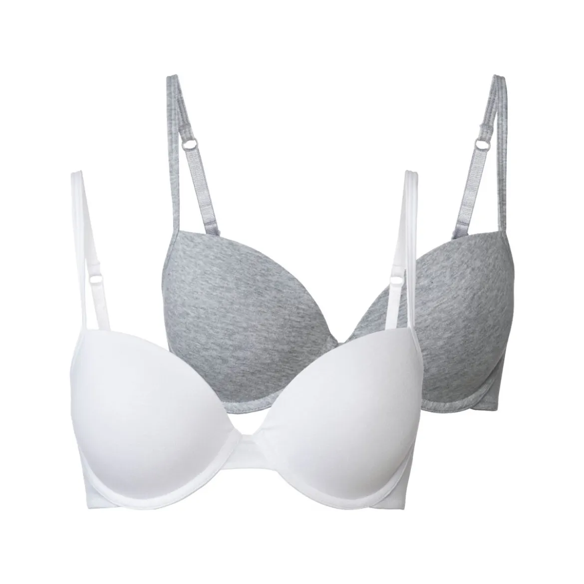 esmara® Damen Bügel-BHs, 2 Stück, gepaddete Cups - B-Ware