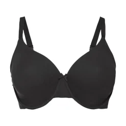 ESMARA® Damen Bügel-BHs, 2 Stück, hohen Baumwollanteil (Schwarz/weiß, 90D) - B-Ware neuwertig