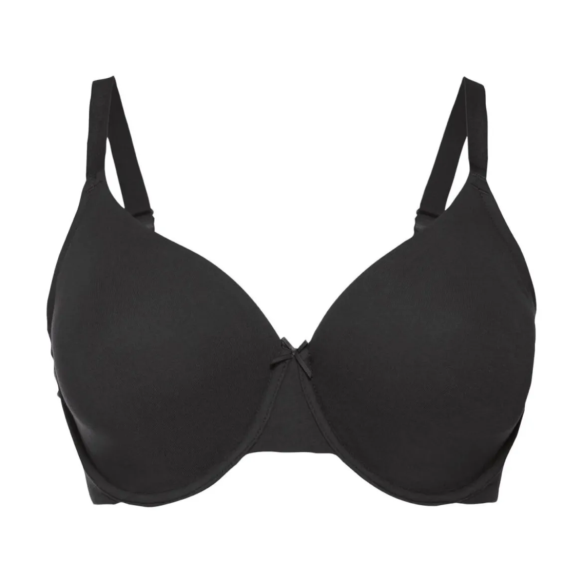 ESMARA® Damen Bügel-BHs, 2 Stück, hohen Baumwollanteil (Schwarz/weiß, 90D) - B-Ware neuwertig