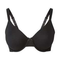 esmara® Damen Bügel-BHs, 2 Stück, mit gemouldeten Cups (schwarz/hellgrau, 90D) - B-Ware neuwertig