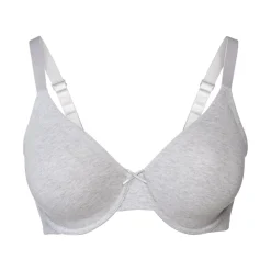 esmara® Damen Bügel-BHs, 2 Stück, mit gemouldeten Cups (schwarz/hellgrau, 90D) - B-Ware neuwertig