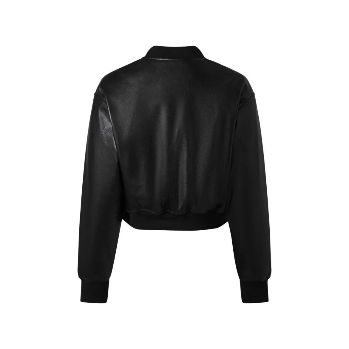 esmara® Damen Bikerjacke, in modischer Lederoptik, 36, schwarz/Struktur - B-Ware neuwertig