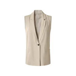 Esmara® Damen Blazer Weste, 44, beige - B-Ware neuwertig