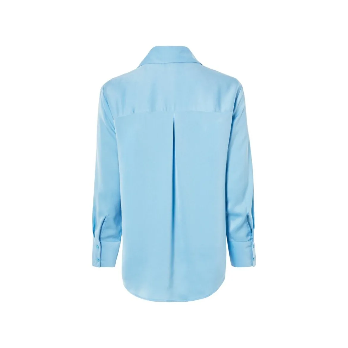 ESMARA® Damen Bluse, in matter Satin-Qualität (Blau, 42) - B-Ware sehr gut
