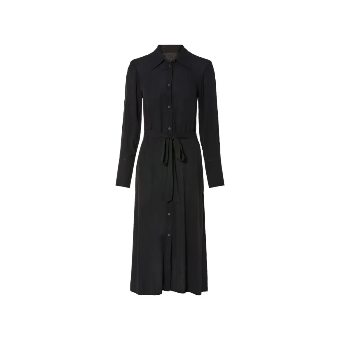 esmara® Damen Blusenkleid, 3/4-Länge, mit Kentkragen (Schwarz, 42) - B-Ware neuwertig