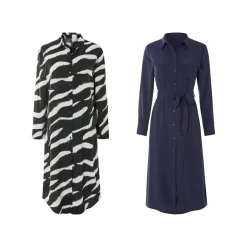 esmara® Damen Blusenkleid, mit Krempelfunktion - B-Ware